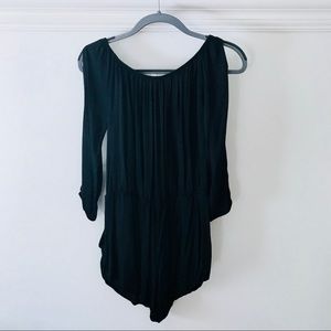 Black open sleeve romper from American Eagle